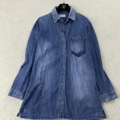 【美品】マウジー シャツ ジャケット デニム 1 青 ブルー
