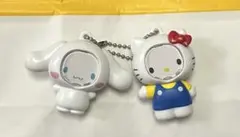 サンリオ フォトフレームマスコット　キティ　シナモン　顔ハメ