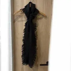 フリンジ マフラー ※タグ無し、素材不明 古着屋購入