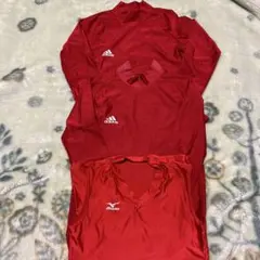adidas ミズノ 赤 インナーセット