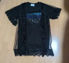 jouetie フリル レース 半袖 Tシャツ ブラックのサムネイル