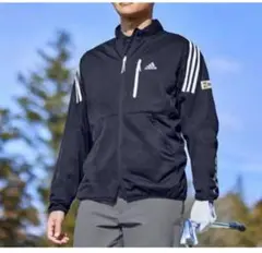 送料無料 新品 adidas スリーストライプス撥水長袖フルジップジャケット L