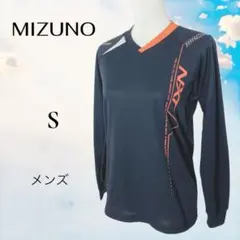 ミズノ メンズ 長袖スポーツTシャツ【S】ブラック