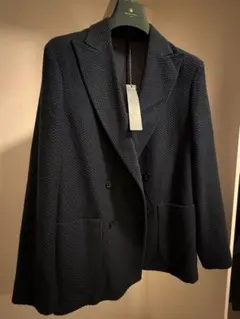 新品 定価1030€ BOGLIOLI ネイビーニットジャケット サイズ48のサムネイル
