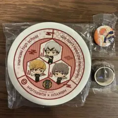 くら寿司 ハイキュー 稲荷崎高校　皿　マスキングテープ　缶バッジおまけ　日向翔陽