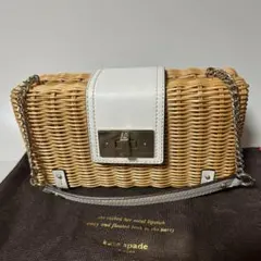 ケイトスペード　かごバッグ　レディース　ホワイト　かごバック