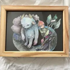 浅野 玲 アンティークブリキ アクリル画 「猫の親子」 - メルカリ