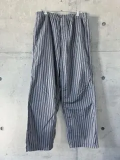 コムデギャルソンオム ワイドコットンパンツ HM-P003 ストライプ グレー
