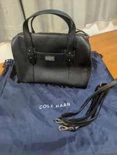 COLE HAAN 黒 ハンドバッグ ショルダーストラップ付き