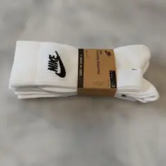 【新品】ナイキソックスホワイトL 25-27cm 3足 ⚫️DX5025-100