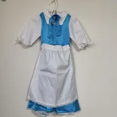 美女と野獣 ベル 水色エプロン付きドレス