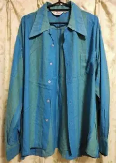 レーヨンシャツ　ヴィンテージビンテージ　ストライプ　珍品　厚手