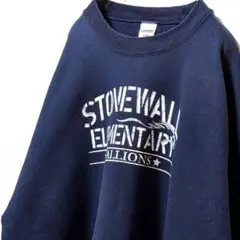 ジャージーズ ストーンウォールエレメンタリー スウェットネイビー紺色XL古着