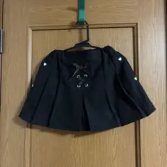 黒のハート装飾プリーツスカート 100cm~