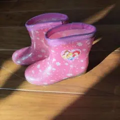 ピンクの長靴 16cm プリンセスデザイン