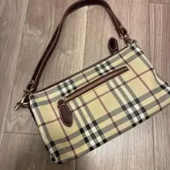 チェック柄　ハンドバッグ