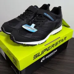 【未使用】ムーンスター MOONSTAR SUPERSTAR ブラック 24cm