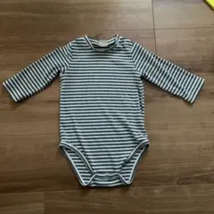 petit mainストライプロンパースの80