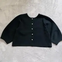 UNFILO フォルムニット パールボタン 前後2WAY ネイビー M - メルカリ