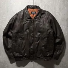 vintage 本革 レザージャケット ブラウン L LL アメカジ A-2
