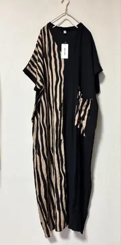 ロングワンピース 長袖 アニマル