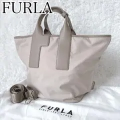希少・美品✨FURLA フルラ レザー 巾着 ショルダーバッグ バタフライ 