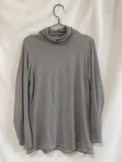 ユニクロ ヒートテックインナー ボーダー柄 ブラック ホワイト XL