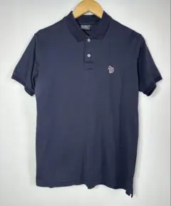 【Paul Smith】ネイビー ポロシャツ 刺繍ロゴ付き