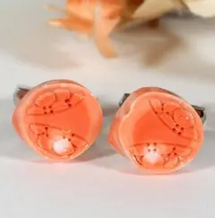 サンゴ 本珊瑚 カフス ヴィンテージ