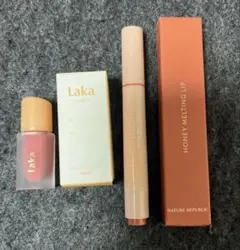 Lakaティントミニ134 &ネイチャーリパブリックハニーメルティングリップ01