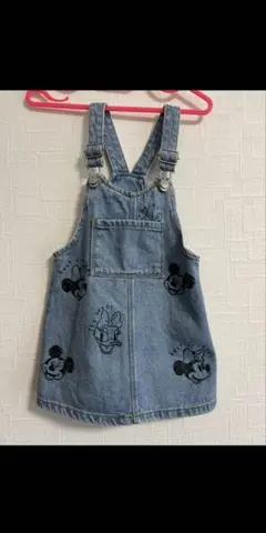 ZARA ディズニー　デニムジャンバースカート　ミッキー　ミニー