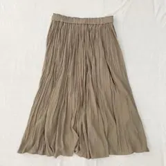 【ロペピクニック】プリーツフレア ロングスカート ウエストゴム シンプル 36