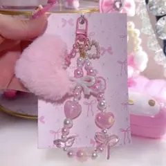 ハートピンクキーホルダー