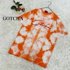 【GOTCHA】半袖Tシャツ オレンジ タイダイ染め　メンズ　刺繍　Mのサムネイル