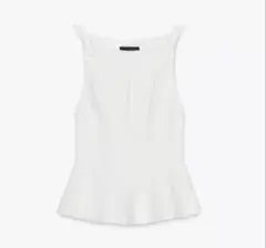 ZARA ザラ リボン付き フレア ペプラム トップス