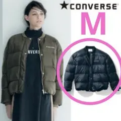 【美品】CONVERSE ブラック ダウンジャケット M