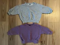 マーキーズ80cmトレーナー 2枚セット グレー・パープル