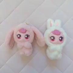 ジェミン　うさぎ ぬいぐるみ マスコット 3点セット ピンク ジェミン うさぎ ぬいぐるみ マスコット 3点セット ピンク - メルカリ