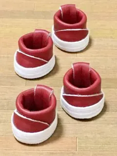 【新色】ぬい靴 10cmぬい用 合皮ブーツ えんじ色/二足セット