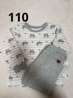 ユニクロ　ノンタン　キルトパジャマセット 110