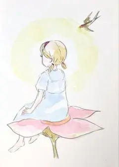 親指姫【手描き】【オリジナル】【イラスト】自作イラスト