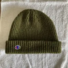 Champion ニット帽 オリーブグリーン