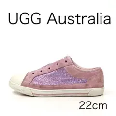 H5340-c1◾️アグ　グリッターボア　シューレースナシスニーカー