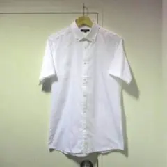 バーバリーロンドン ストライプボタンダウンシャツMホワイト