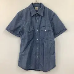 極美品 ポストオーバーオールズ デニムショートスリーブシャツ M