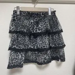 ヒョウ柄フリルミニスカート Lサイズ