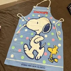 スヌーピー エプロン ドット柄　子供や用　レトロ