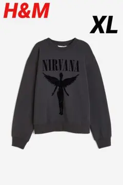 新品未使用　H&M　デザインスウェットシャツ　ニルバーナ　ニルヴァーナ　XL