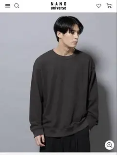 【新品】ナノユニバース　テックワッフルクルーネックＴ　NANO universe