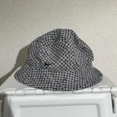 NIKE リバーシブル バケットハット 総柄 チェック 刺繍ロゴ